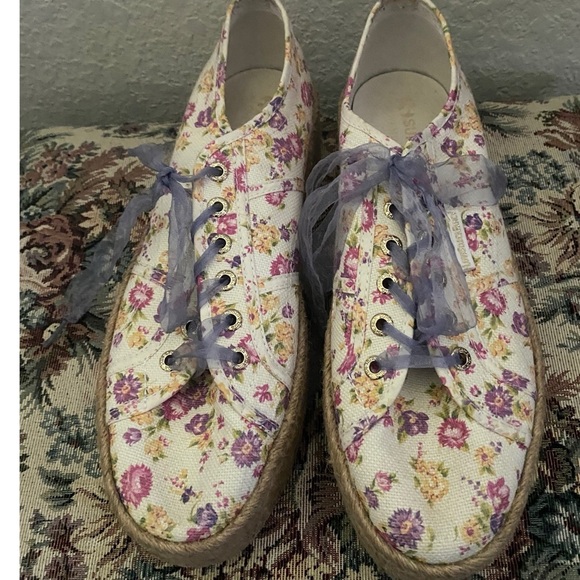 Love Shack Fancy x Superga Jute Floral Espadrille Cottagecore Sneakers 41 1/2 - Picture 2 of 15
